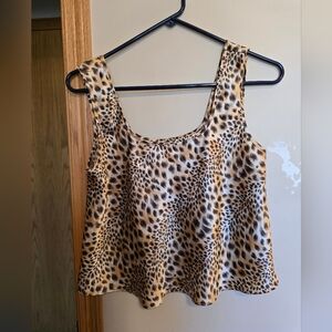 Vintage Victoria's Secret Leopard Print Cropped Tank-Small